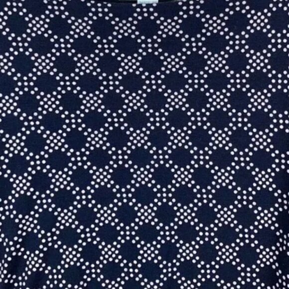 Boden Boatneck Ruched Sheath Dress Honeycomb Pattern Blue - Picture 6 of 10